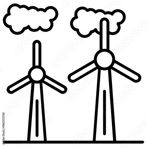 Wind Energy Plant Icon