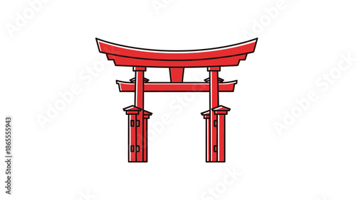 Traditional Japanese Torii Gate A Symbol of Sacred Entrance and Spiritual Transition