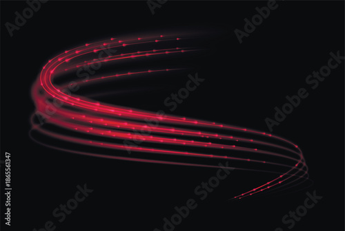 Hot air flow. Red light effect