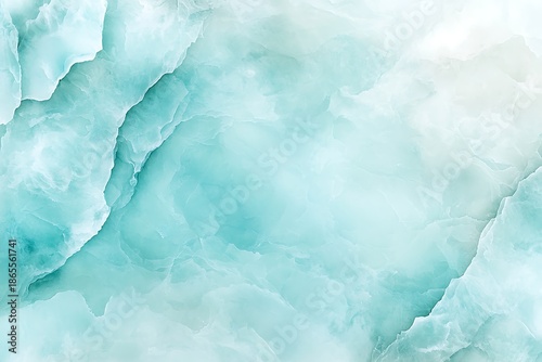 Soft Turquoise and White Abstract Background with Fluid Marble Effect and Gentle Textures