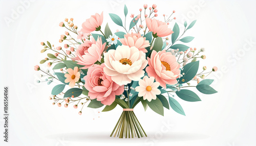 Pastel Blooming Flower Bouquet