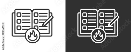 Writing Icon Set Vector Collection Isolated In Black And White
