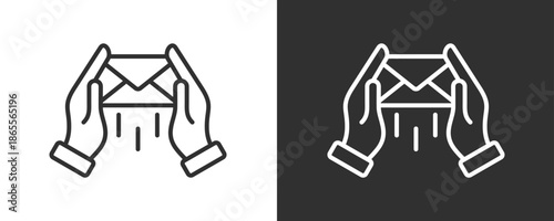 Mail Icon Set Vector Collection Isolated In Black And White