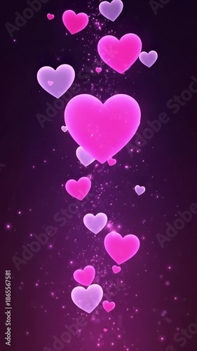 Colorful Hearts Background for Love Themes, Party Decorations, or Wedding Designs