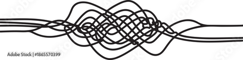 Tangled Lines Abstract Art Design Element