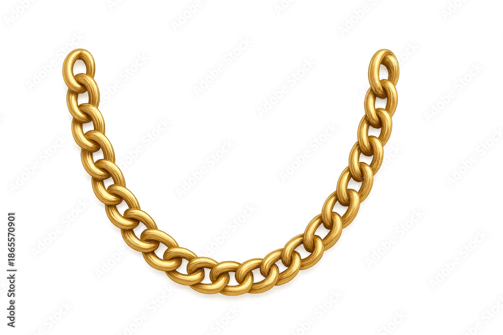 Obraz premium Golden chain necklace luxury jewelry accessory design