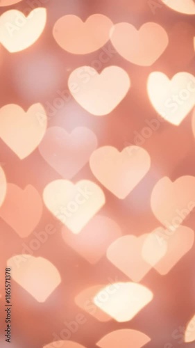 Romantic Heart Shapes Bokeh Background for Celebrations, Valentine’s Day, Weddings, and Love Events