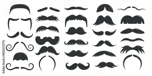  moustaches symbols vintage male moustaches silhouette