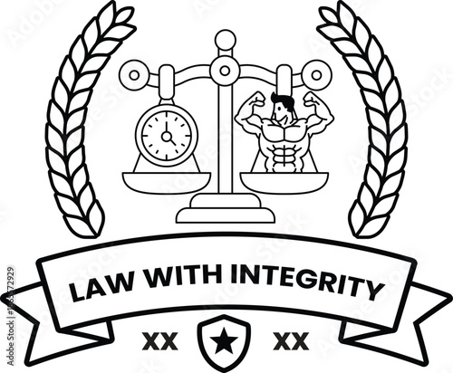 A logo for law with integrity