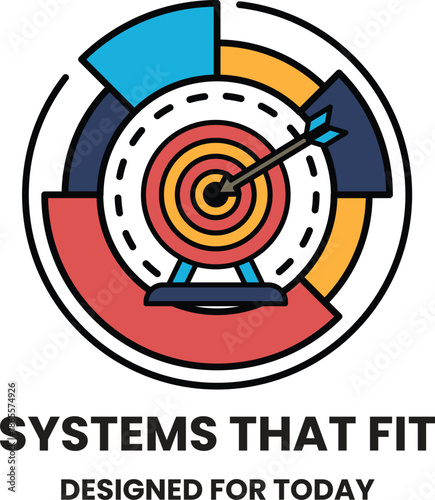 A black and white logo for Systems That Fit