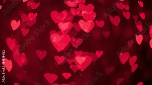 Romantic Heart-Shaped Bokeh Background for Valentine's Day Decorations and Love Theme Designs