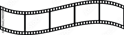 Cinema film strips reel templates. Retro film strip frame element sign. Video or movie film vintage analog cinema symbol. Photograph camera logo. flat style.