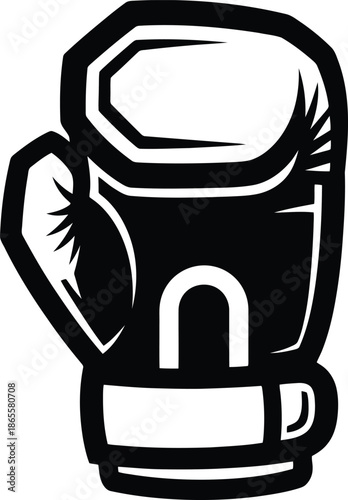 Action-Packed Boxing Match, Fighting Glove, Gym, Illustration, Competitive Arena, Close-Up View, Sportsmanship and Training