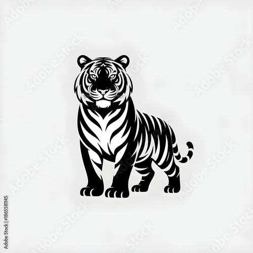 tiger on white background