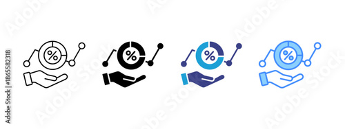 Quota  icon set multiple style collection