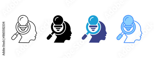 Insight icon set multiple style collection