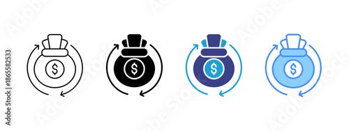 Sales Enablement  icon set multiple style collection