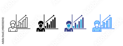 Scalability  icon set multiple style collection
