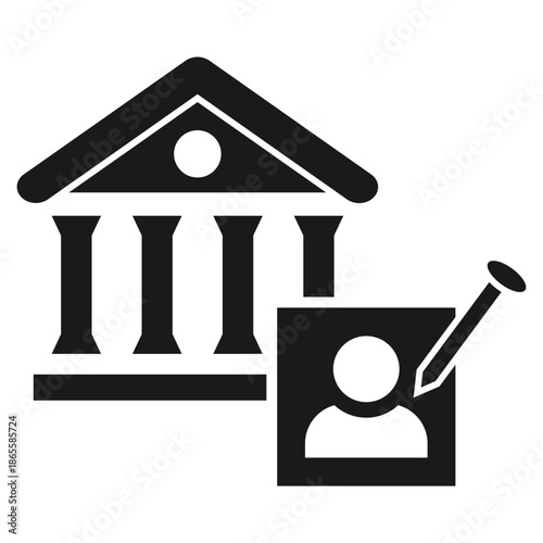 Political sector glyph icon