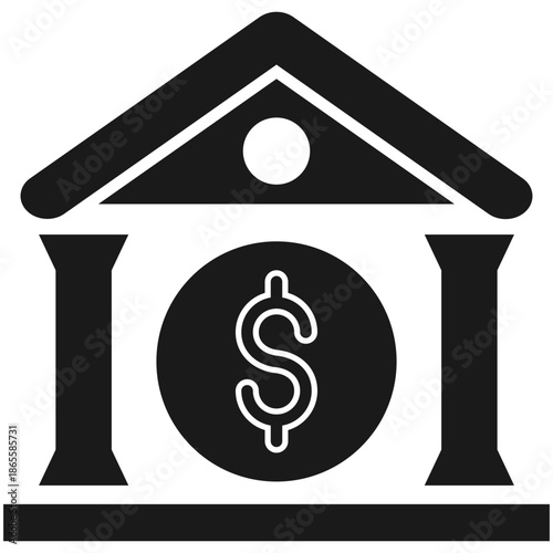 Financial sector glyph icon
