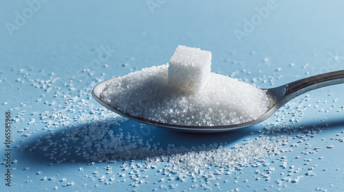 Minimal food photography sugar sweetener