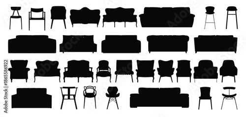 Illustrations of Sofas and Armchairs