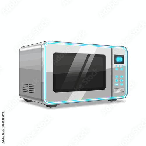 Simple microwave vector illustration with a clean and modern style.