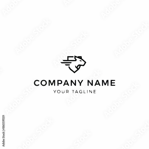 Elegant shield logo featuring a stylized panther head and wings design.