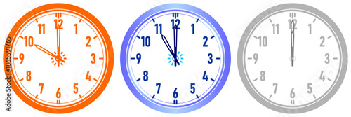 Vector Illustration of Clock Face for Timing and Planning, Ideal for UI/UX design, websites, mobile apps, presentations, business planning, and time-related infographics.