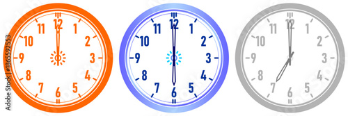 This essential icon symbolizes time management, scheduling, deadlines, punctuality, office hours, and 24-hour business concepts, Vector Illustration of Clock Face for Timing and Planning