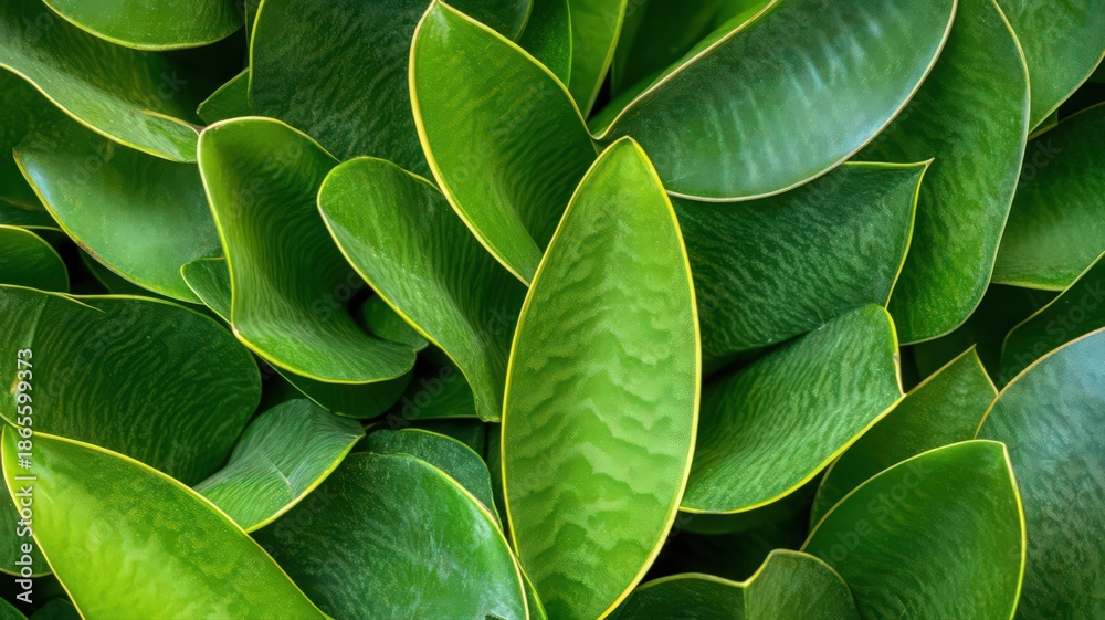 Obraz premium Close Up Green Botanical Leaf Texture Background