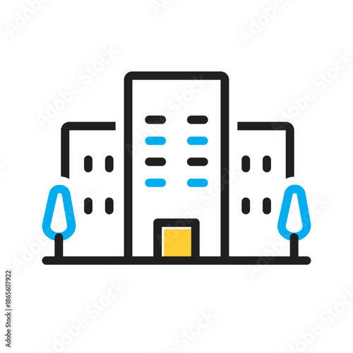 Vector multi color icon for Building