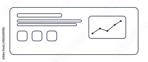 Startup Pitch Deck Graphic with Growth Chart and Business Presentation Layout