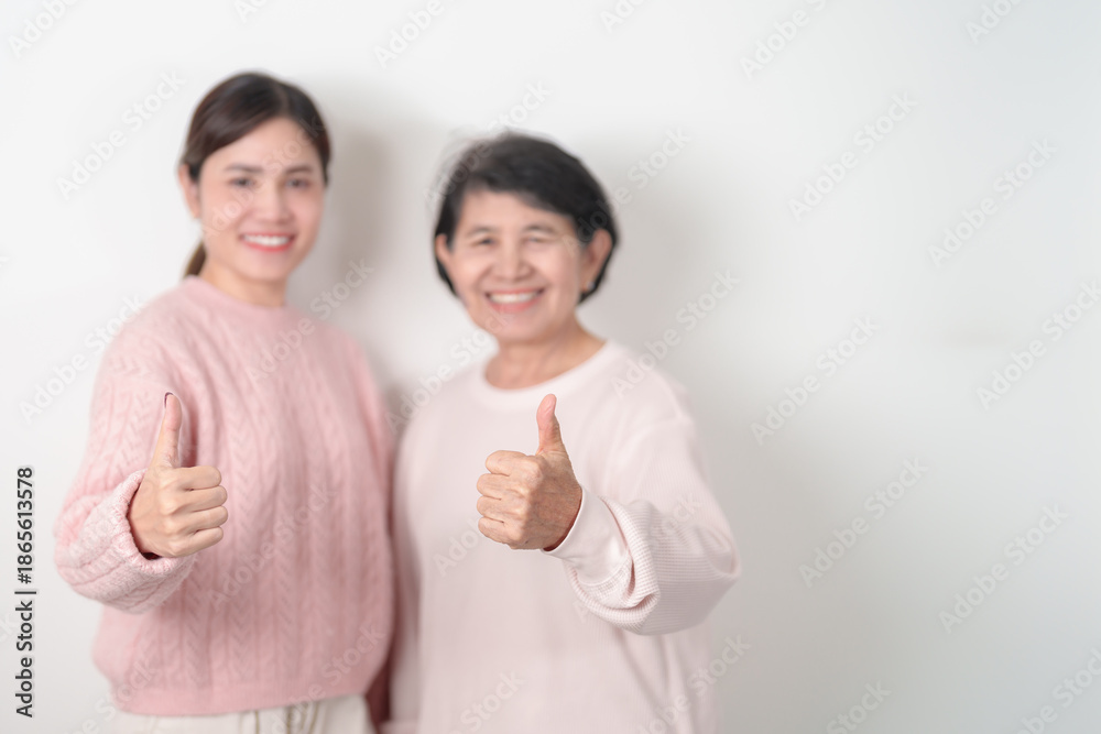 © Jo Panuwat D - Couple woman with pink Shirt for Pink October Breast Cancer Awareness month, May Women Health, women rights, Empowerment, March International Women day, February Valentine, May International Mother