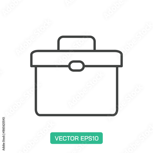 Briefcase icon. Thin line icon vector