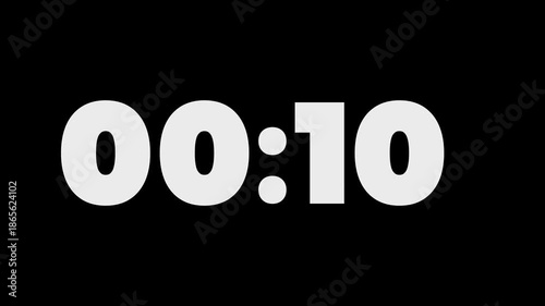 10 second timer, countdown, digital stopwatch