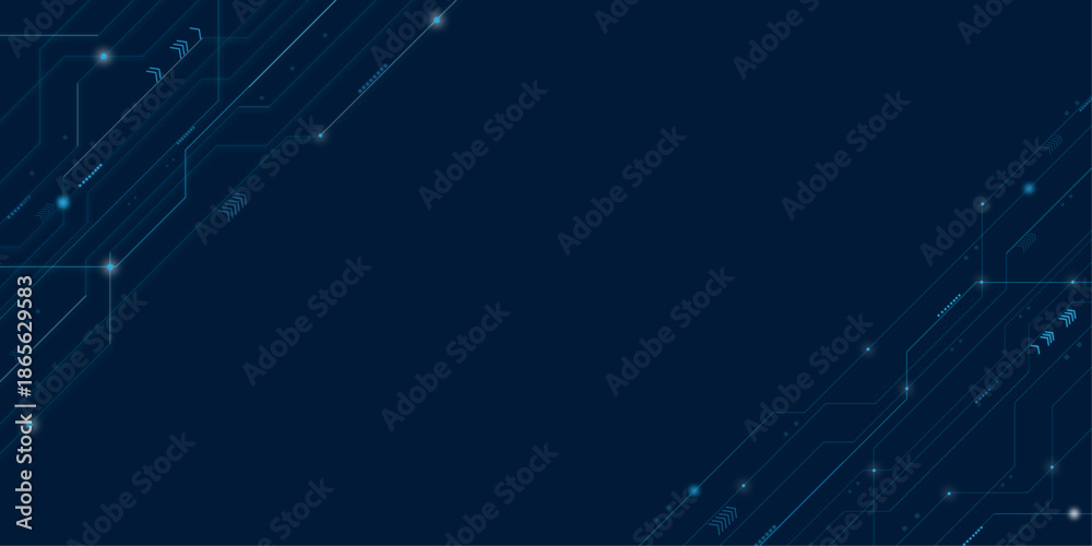 Obraz premium Vector structure circuit computer cube technology business blue abstract background.