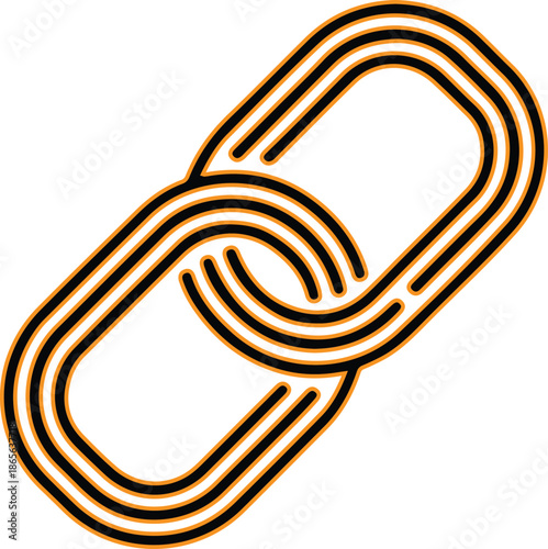 Broken chain link icon vector illustration