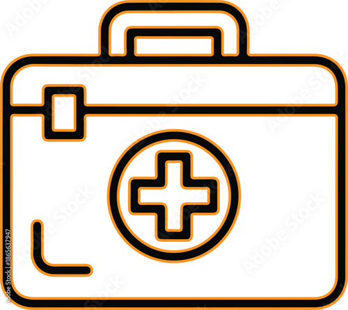 Medical briefcase icon first aid symbol
