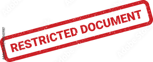 Red textured rubber stamp indicating Restricted Document status for sensitive and private files