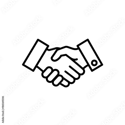 Business Handshake Icon for Collaboration and Partnership Representations