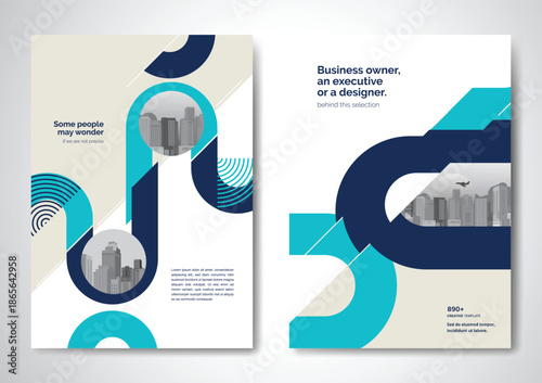 Template vector design for Brochure, AnnualReport, Magazine, Poster, Corporate Presentation, Portfolio, Flyer, infographic, layout modern size A4, Front and back, Easy to use and edit.