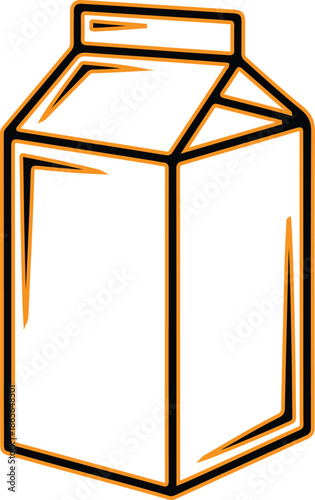 Milk carton icon design isolated on white
