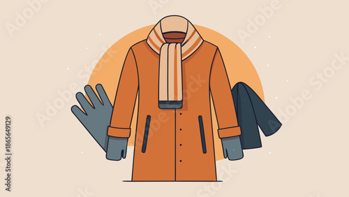 None Minimal luxury winter fashion illustration with recyclable materials