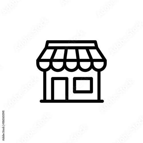 Simple Storefront Illustration for Small Business Advertising and Branding