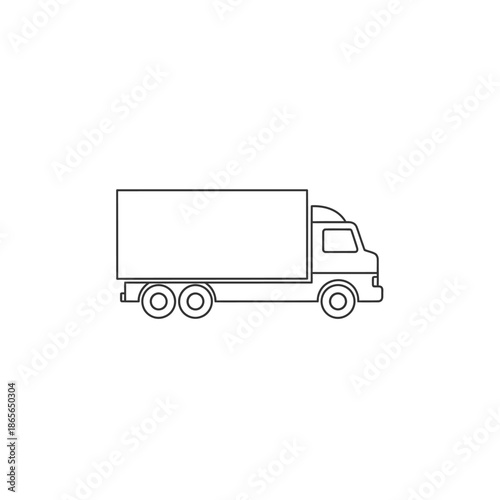 Small Delivery Truck Illustration for Logistics and Transportation Concepts