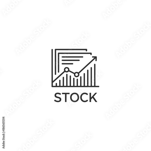 Financial Data Analysis with Graph and Arrow Chart for Stock Market Trends