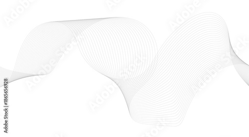 Abstract Vector Composition of Wave Lines on Transparent Background. Ideal for High-Tech Communication Designs, Big Data Reports, Research Presentations, and Business Technology Collateral.