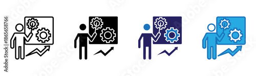 Training Icon Multi Style Vector Illustration