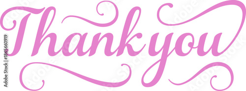 Thank You Banner Icon. Thank You for holiday Thanksgiving Day, vintage graphic, banner, poster. Greeting card calligraphy thank you, postcard for holiday Thanksgiving Day. Vector Illustration